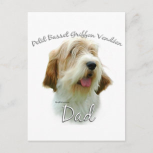 Carte Postale Petit Basset Griffon Vend � en Papa 2