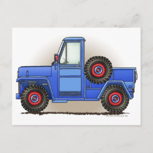 Carte Postale Petit Camion de ramassage à quatre roues