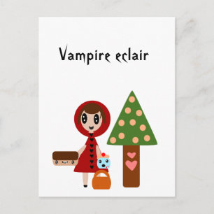 Carte Postale Petit chaperon rouge rencontre l'éclair vampire