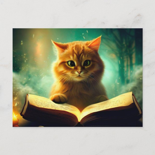 Carte Postale Petit chat jaune (Devant)