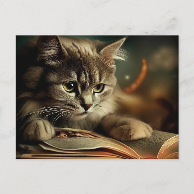 Carte Postale Petit chat jaune (Devant)