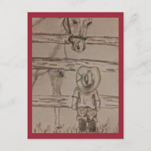 Carte Postale petit cowboy