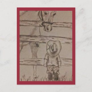 Carte Postale petit cowboy