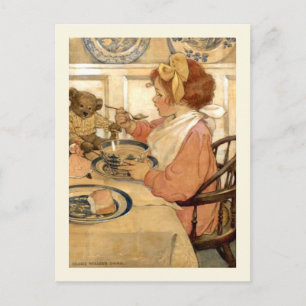 Carte Postale Petit-Déjeuner Avec Ours En Teddy