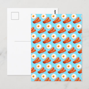 Carte Postale Petit-Déjeuner Bacon Et Oeuf