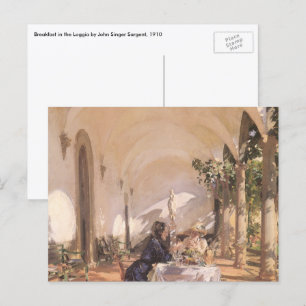 Carte Postale Petit déjeuner dans la loggia de John Singer Sarge