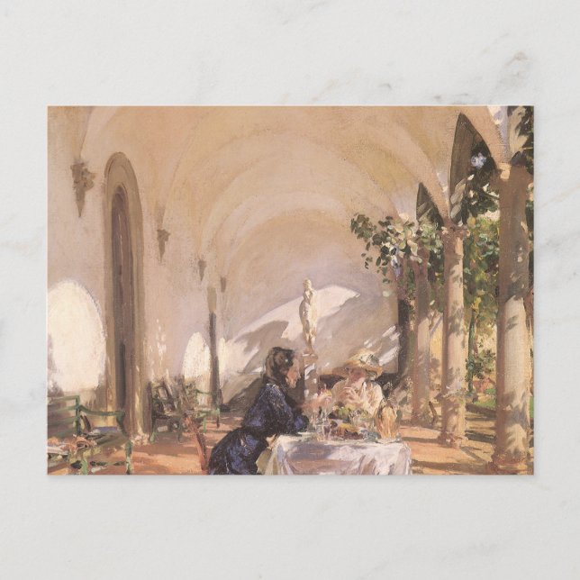 Carte Postale Petit déjeuner dans la Loggia par John Singer Sarg (Devant)