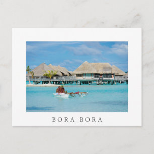 Carte Postale Petit déjeuner de style Bora Bora service en canoë