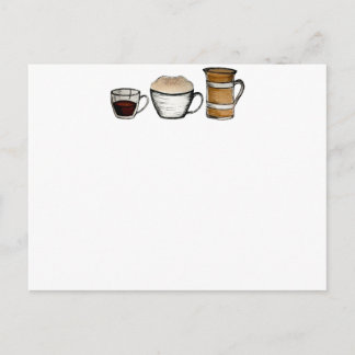 Carte Postale Petit déjeuner, déjeuner et dîner