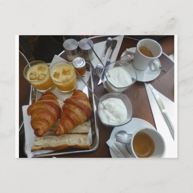 Carte Postale Petit déjeuner français (Devant)