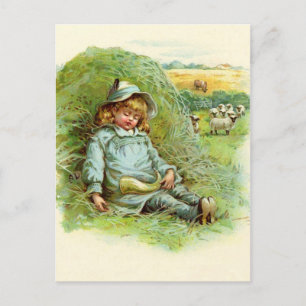Carte Postale Petit Garçon Blue Nursery Rhyme