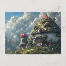 Carte Postale Petit gnome, champignon