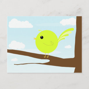 Carte Postale Petit oiseau sur un arbre