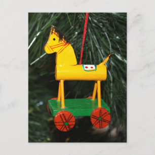 Carte Postale Petit Ornement Cheval-Roche Jaune