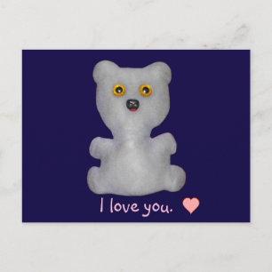 Carte postale : Petit ours en peluche t'aime