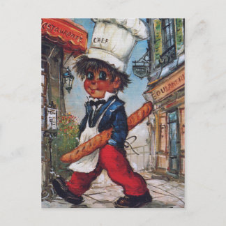 Carte Postale Petit Poulbot chef de cuisine