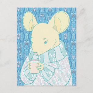 Carte Postale Petit Rat Confortable