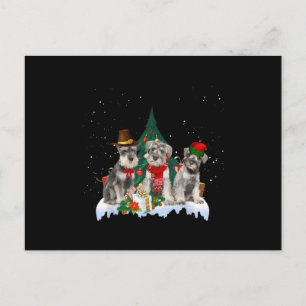 Carte Postale Petit Schnauzer de Noël Chien Tee T-Shirt