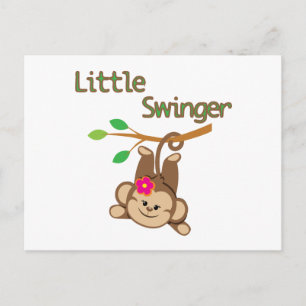 Carte Postale Petit Swinger de singe fille