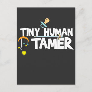Carte Postale Petit Tamer humain - Drôle enseignant de garderie 