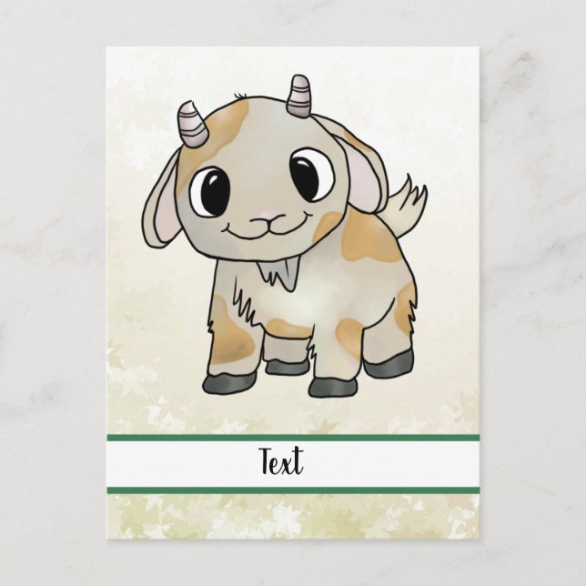 Carte Postale petite chèvre Post-it note adhésive (Devant)