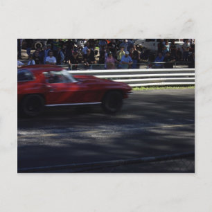 Carte Postale Petite Corvette Rouge