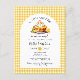 Carte Postale Petite Cutie Pie Citrus En vichy Baby shower