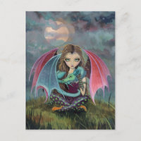 Petite fée gothique et art fantastique de dragon