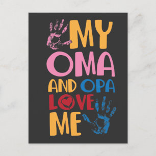 Carte Postale Petite-fille allemande Oma et Opa Love Me