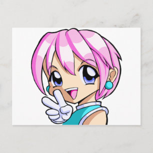 Carte Postale Petite fille Anime