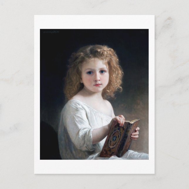 Carte Postale Petite fille, Bouguereau (Devant)