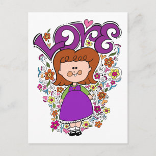 Carte Postale Petite fille mignonne