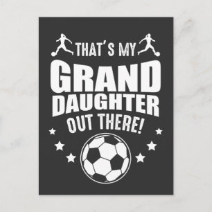 Carte Postale Petite-fille Soccer Girl Fier Grand-parents