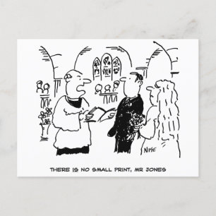 Carte Postale Petite impression mariage amusante