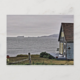 Carte Postale Petite maison donnant sur le fleuve Saint-Laurent