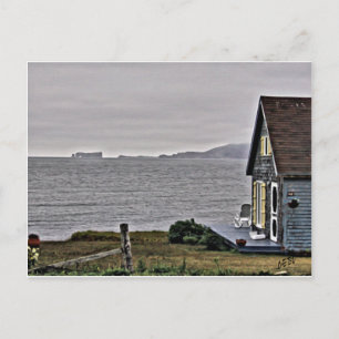 Carte Postale Petite maison vue sur le fleuve Saint-Laurent