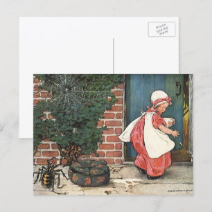 Carte Postale Petite Miss Muffet araignée comptine de nursery vi