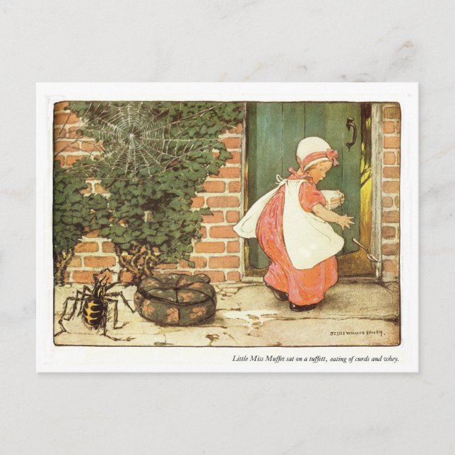Carte Postale Petite Miss Muffet Nursery Rhyme (Devant)