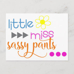 Carte Postale Petite Miss Sassy Pants