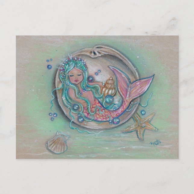 Carte Postale Petite sirène endormie de Renee Lavoie (Devant)