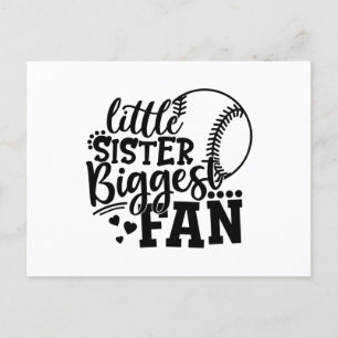 Carte Postale Petite Soeur Plus Grosse Fan Baseball