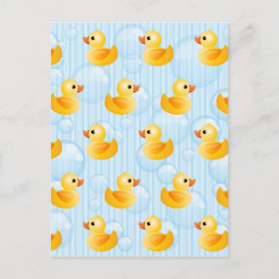 Carte Postale Petits canards jaunes