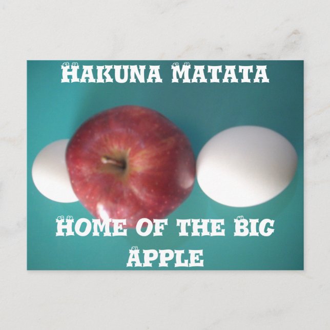 Carte Postale Petits-déjeuners copains : Deux oeufs $an Apple St (Devant)