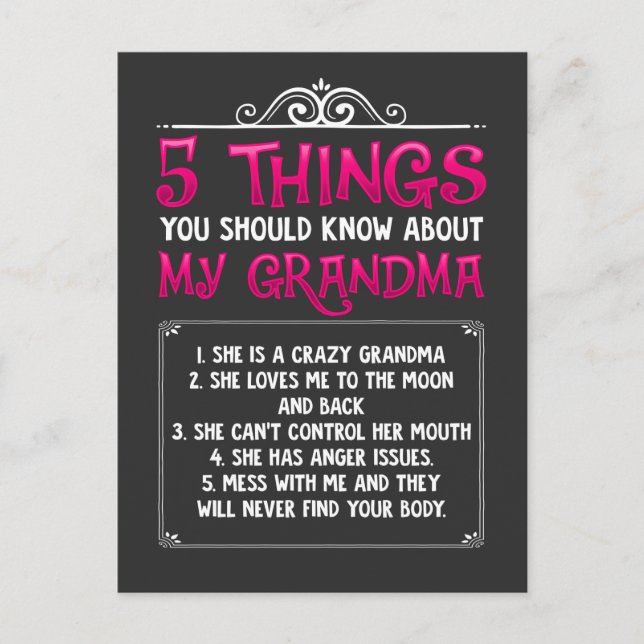 Carte Postale Petits-enfants drôles Meilleure grand-mère (Devant)