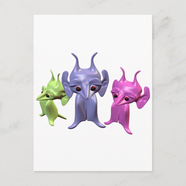 Carte Postale Petits Martiens (Devant)