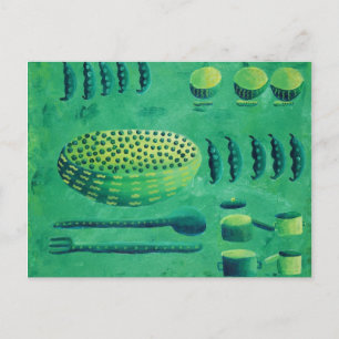 Carte Postale Petits pois avec bols Peinture