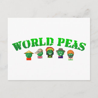 Carte Postale Petits Pois Mondiaux