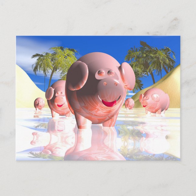 Carte Postale Petits porcs (Devant)