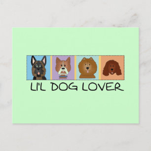 Carte Postale Petits t-shirts et cadeaux Amoureux de les chiens