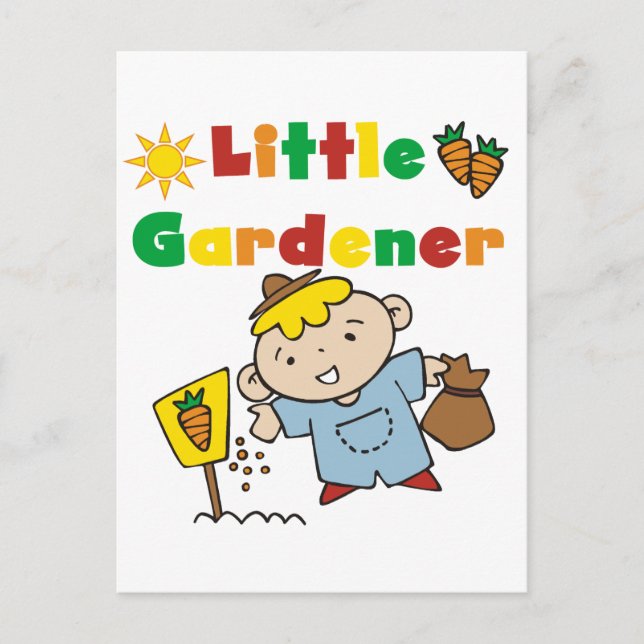 Carte Postale Petits T-shirts et cadeaux de jardinier de garçon (Devant)